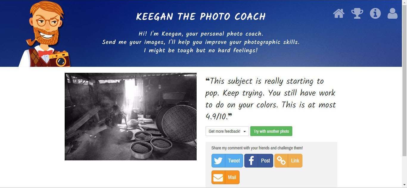 Keegan đánh giá kết quả ảnh Canon Photo Marathon