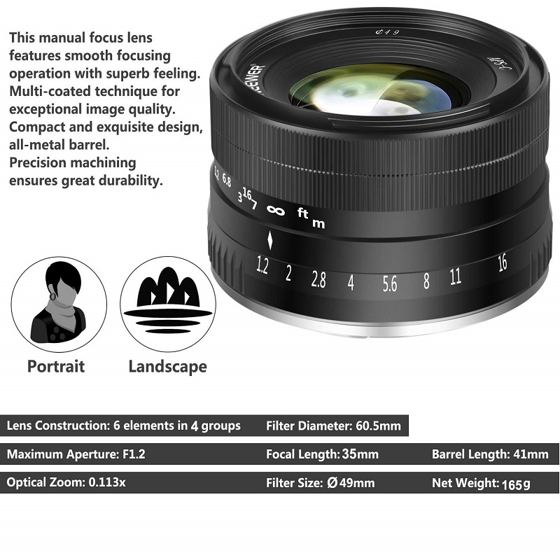 Neewer ra mắt ống kính 35mm f/1.2 cho Sony và Fuji | 50mm Vietnam