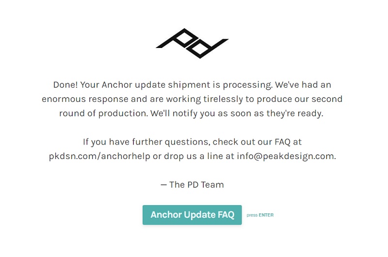 Peak Design sẽ đổi cho bạn Anchor Link V4 miễn phí | 50mm Vietnam