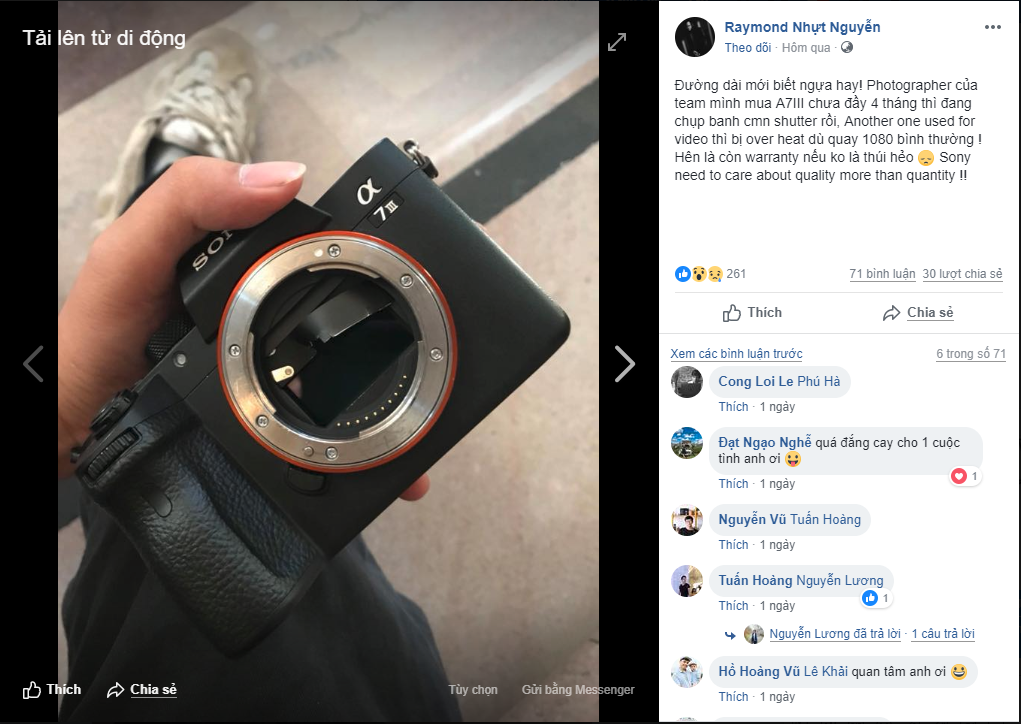 Nghi vấn: Sony Alpha A7 III bị lỗi nghiêm trọng về màn trập cơ học? | 50mm Vietnam
