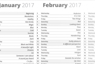 Bộ lịch giúp bạn vượt qua 365 Days Photo Challenge | 50mm Vietnam Official Site